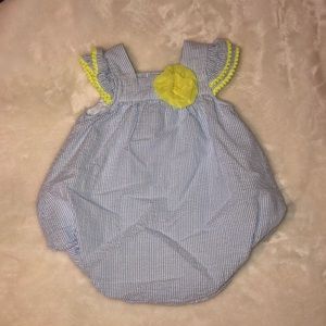 Seersucker bubble for baby girl